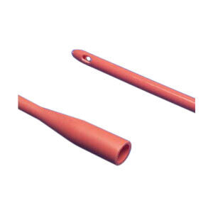 Dover Hydrophilic Coated Red Rubber Urethral Catheter 22 Fr 14" 12 Case