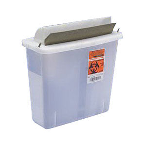 In-Room Sharps Container with Mailbox-Style Lid 5 Quart 1 Each