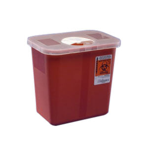 Multi-Purpose Sharps Container with Hinged Rotor Lid 3 Gallon 1 Each