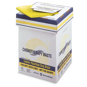 ChemoPlus Chemo Soft Waste Corrugated Container 20 Gallon, Yellow 100 Case