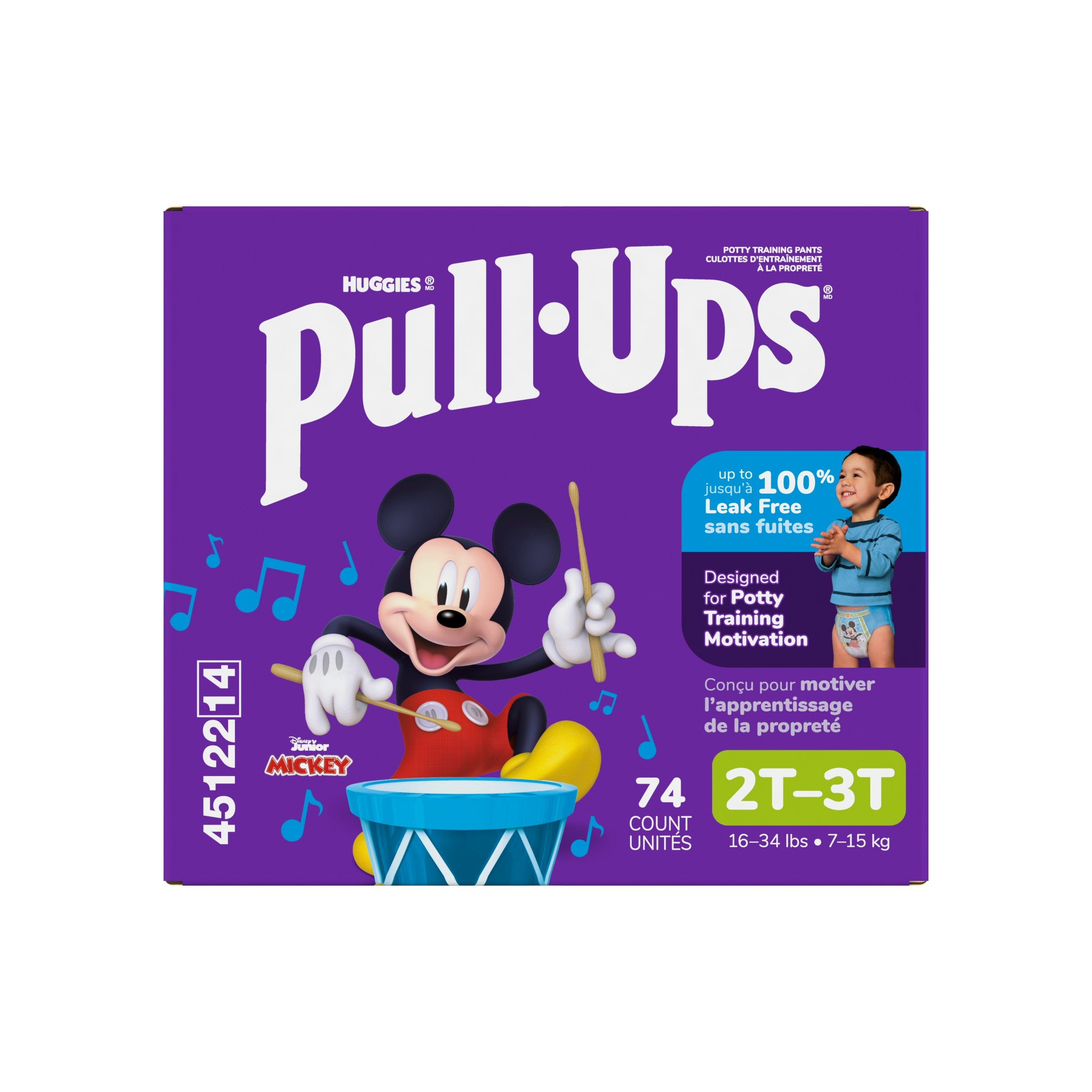 Pull-Ups Learning Designs Training Pants, Boy, 2T-3T, Giga Pack 74 Case