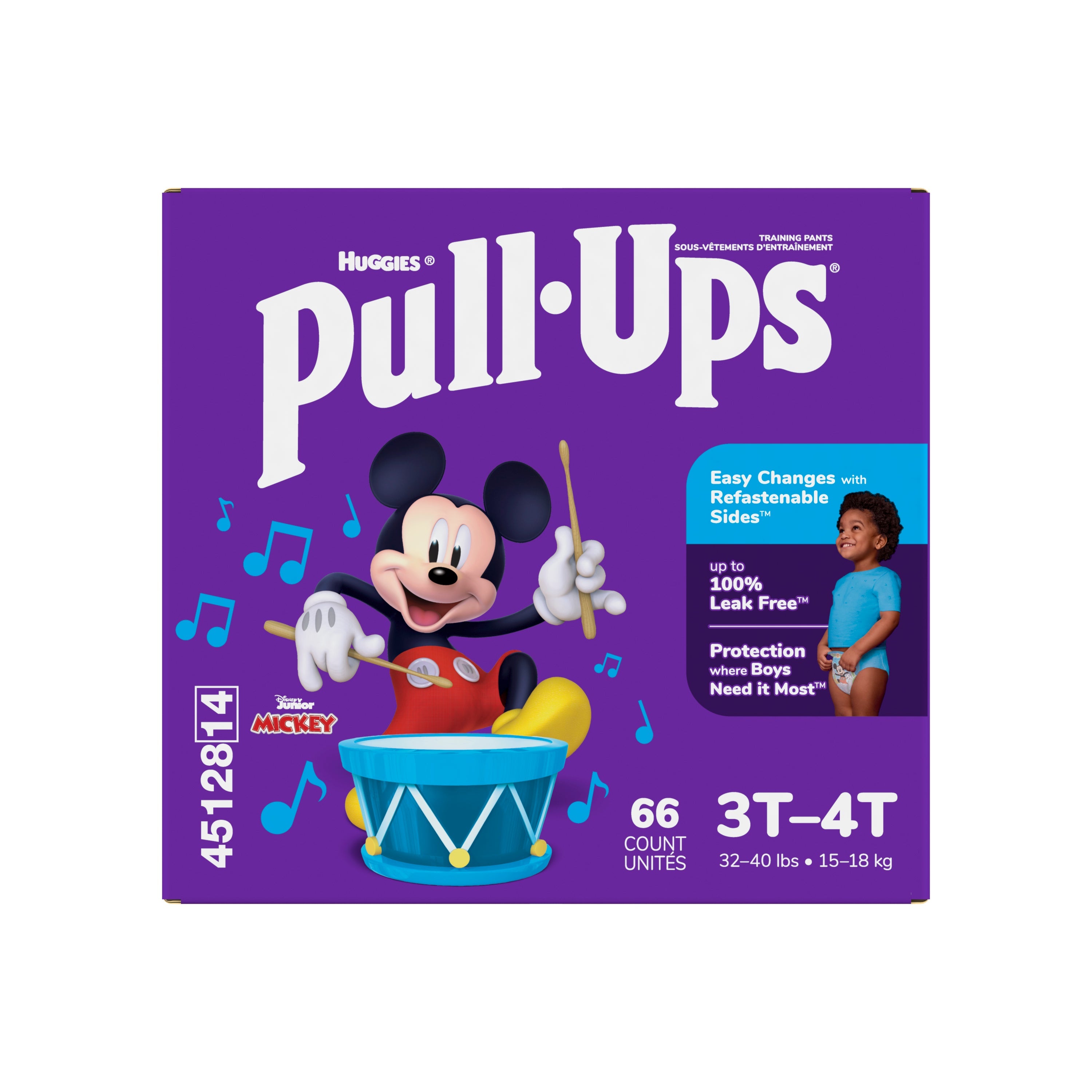 Pull-Ups Learning Designs Training Pants, Boy, 3T-4T, Giga Pack 66 Case