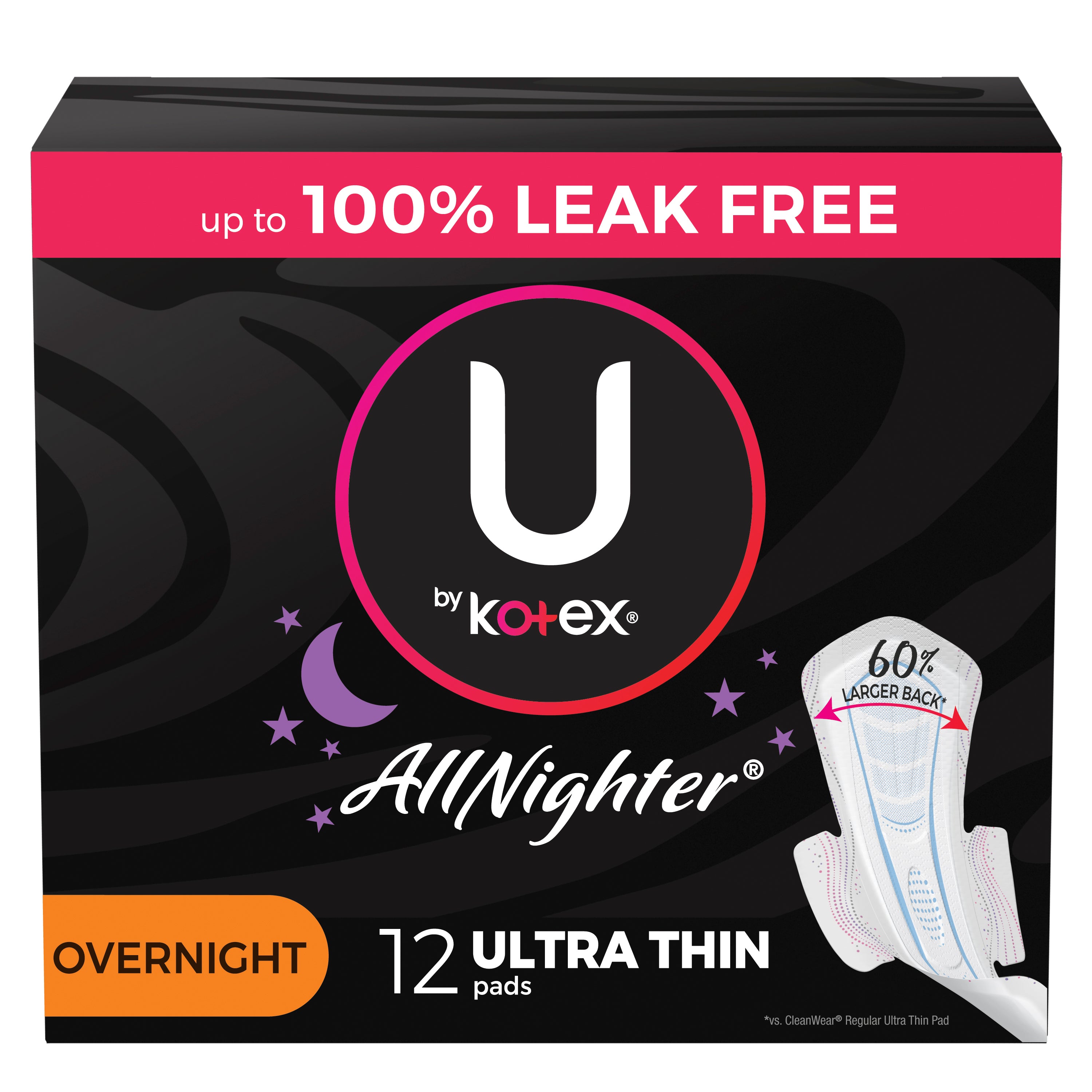 U by Kotex Super Premium, Ultra Thin, Overnight with Wings Pad, 12 ct, Replaces Item 6928742 12 Pack