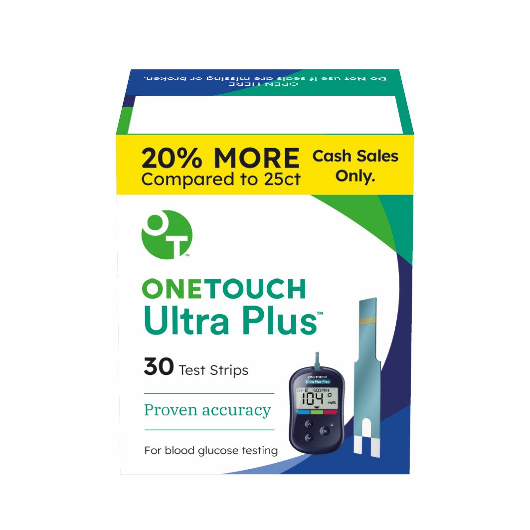 One Touch Ultra Plus Test Strips (30 count) 30 Box