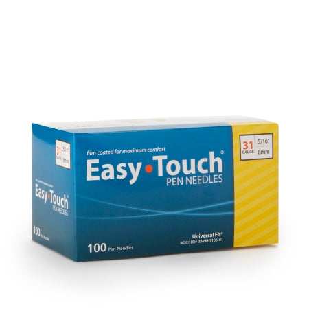EasyTouch Insulin Pen Needle 31G x 5/16" Needle 8 mm Length Length