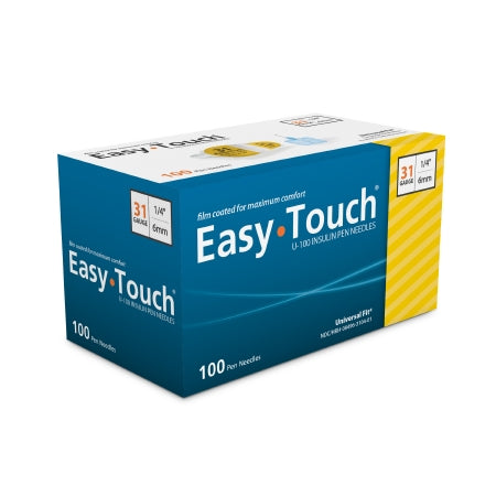 EasyTouch Insulin Pen Needle 31G x 1/4" Needle 6 mm Length
