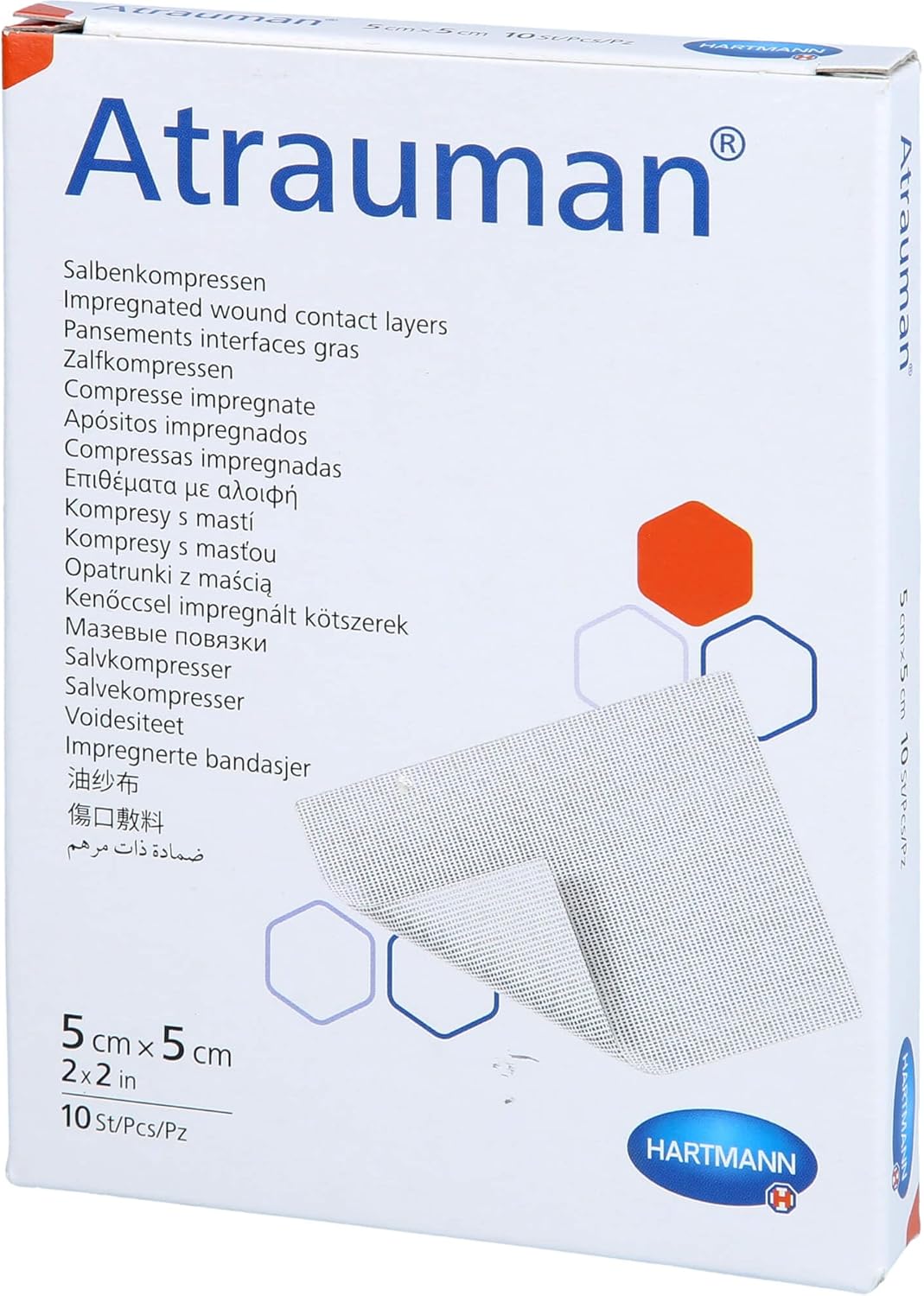 Atrauman Non Adherent Wound Contact Layer 2" x 2", 5cm x 5cm