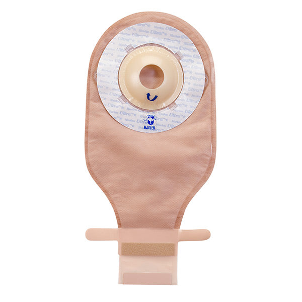 Ultralite One-Piece Flat Ileo Pouches with Skin Shield Barrier, Opaque, 9", Kwik-Klose, 1-1/8" Opening 10 Box