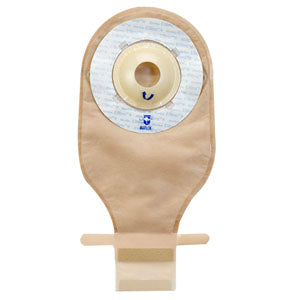 UltraLite Shallow Convex 3/4" Opaque Drain Pouch with Kwik-Klose II Fastener and Skin Shield Barrier 10 Box