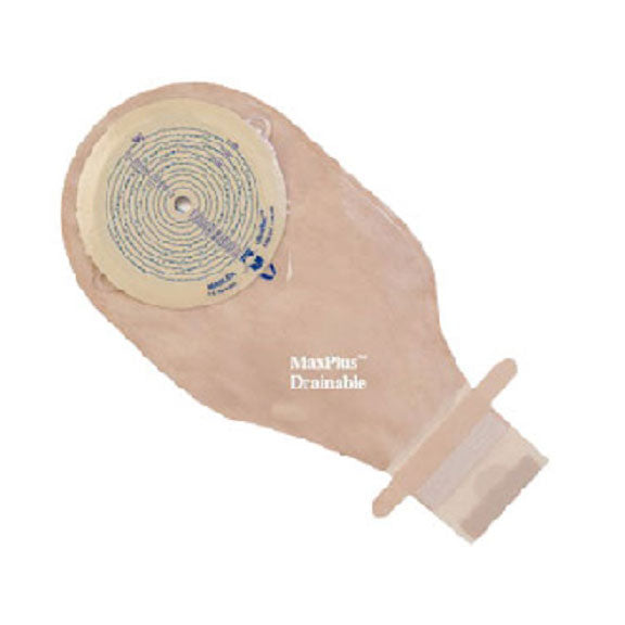 Max Plus Flat Ileo Drain Pouch with Filter, 3-1/4" Cut-To-Fit, Opaque 5 Box