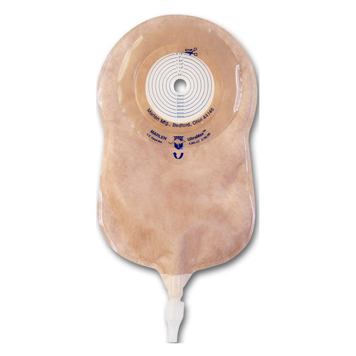 Marlen SuperFlat Urostomoy Pouch w/AquaTack Hydrocolloid Barrier, Transparent, Cut-To-Fit 5 Box