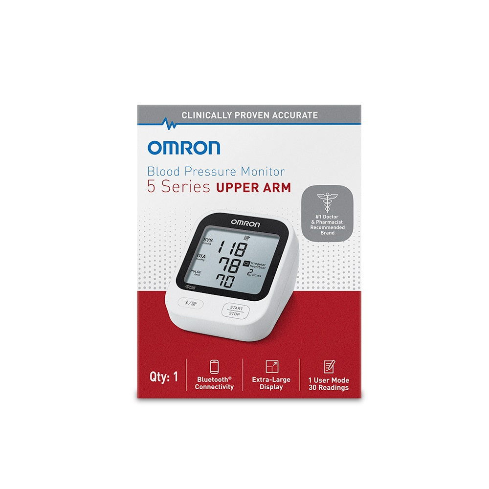OMRON 5-Series Upper Arm Blood Pressure Monitor, Connected 1 Each