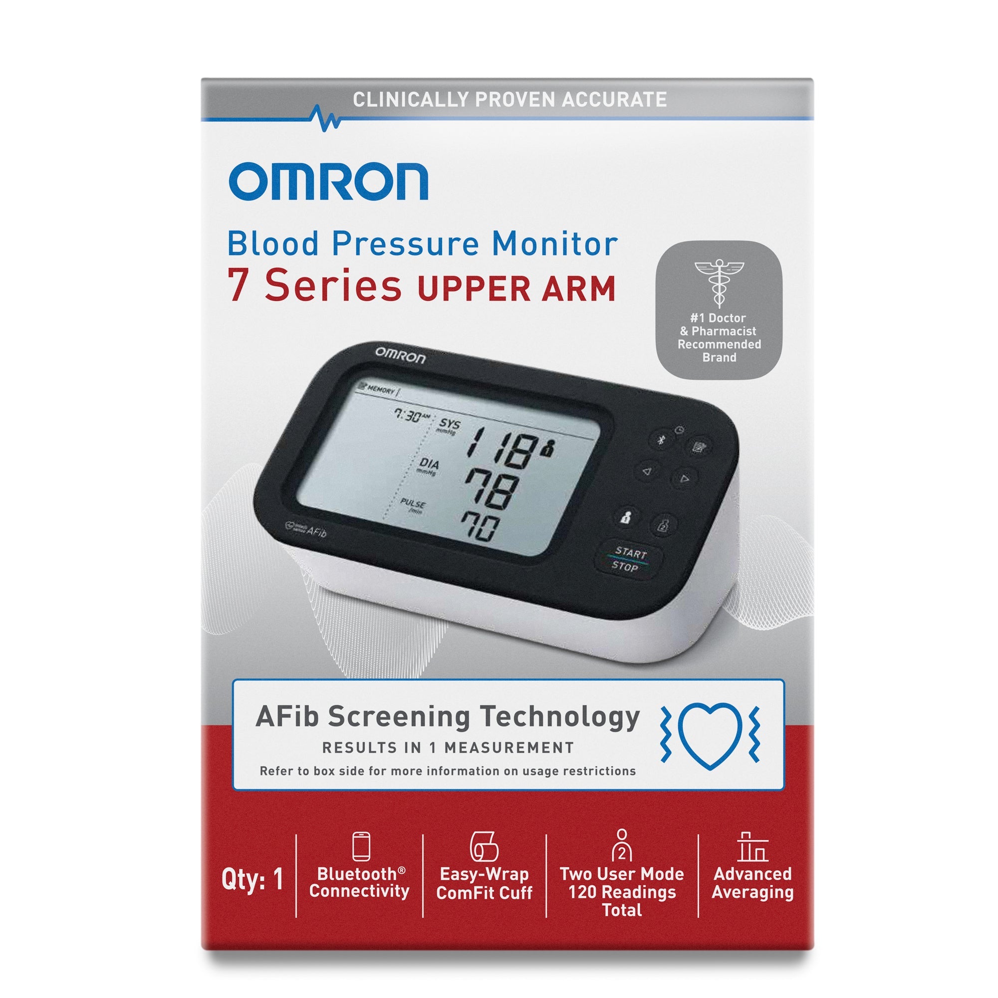 OMRON 7-Series Upper Arm Blood Pressure Monitor, Connected