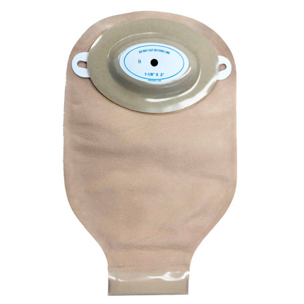 1-Piece Post-Op Adult Drainable Pouch Cut-to-Fit Deep Convex 1-3/16" x 2-1/4" Oval 10 Box