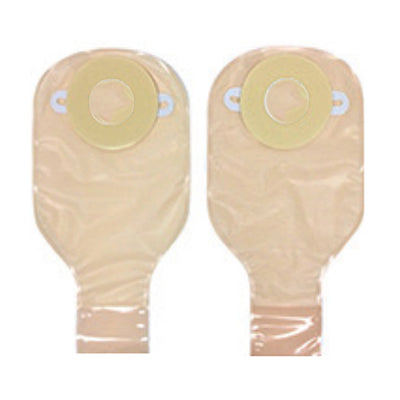 Nu-Flex Adult Drain Pouch 1-1/4" Round Pre-Cut Opening with Belt Tabs and Barrier, Roll-Up, Flat 10 Box