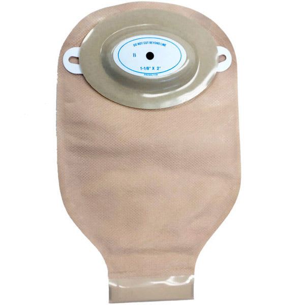 Oval Drainable Pouch, NuBarrier, Trim-to-Fit (1-1/8" x 2"), Clamp, Deep Convexity, 24 oz, (11"), Medium Oval Foam 10 Box