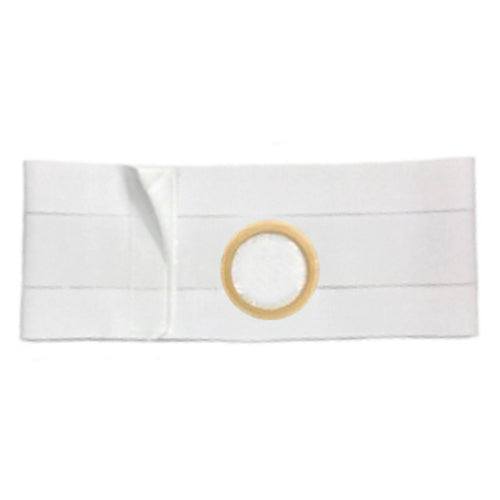 7" Left, White, Regular Elastic, Nu-Form Belt, Large, 2-1/8" Opening Placed 1-1/2" From Bottom 1 Each