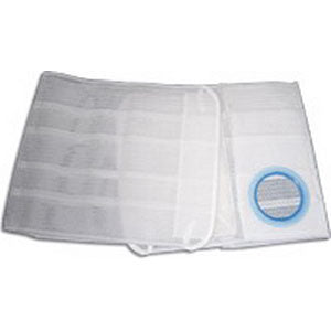 9" Left, White, Cool Comfort, Flat Panel Belt, Large, 2-3/4" Opening 1 Each