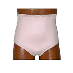 OPTIONS Ladies' Basic with Built-In Barrier/Support, Light Yellow, Left-Side Stoma, Medium 6-7, Hips 37" - 41", Snap Closure 1 Each