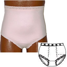 OPTIONS Ladies' Basic with Built-In Barrier/Support, Light Yellow, Dual, Medium 6-7, Hips 37" - 41" 1 Each