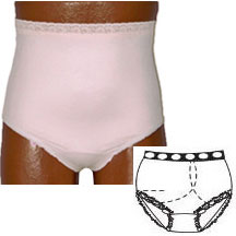 OPTIONS Ladies' Basic with Built-In Barrier/Support, Light Yellow, Left-Side Stoma, Large 8-9, Hips 41" - 45" 1 Each