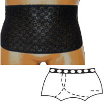 OPTIONS Open Crotch with Built-In Barrier/Support, Black, Right-Side Stoma, Large 8-9, Hips 41"-45" 1 Each