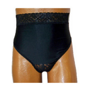 OPTIONS Ladies' Backless with Split-Lace Crotch and Built-In Barrier/Support, Black, Dual, Small 4-5, Hips 33" - 37" 1 Each