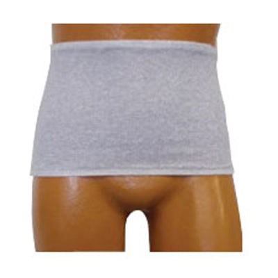 Men's Wrap/Brief with Open Crotch and Built-in Ostomy Barrier/Support Gray Small, Dual 1 Each