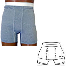 OPTIONS Men's Brief with Built-In Barrier/Support, Gray, Dual Stoma, Large 4-5, Hips 40" - 42" 1 Each
