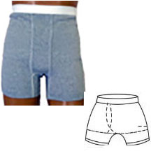 OPTIONS Men's Boxer Brief with Built-In Barrier/Support, Gray, Right-Side Stoma, X-Large 44-46 1 Each