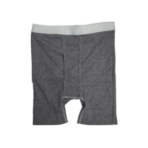 OPTIONS Men's Boxer Brief with Built-In Barrier/Support, Gray, Right-Side Stoma, XXX-Large 1 Each