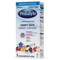 Pedialyte Powder Pack 4 Flavor Variety 0.3 oz Stick, 8 oz, Retail