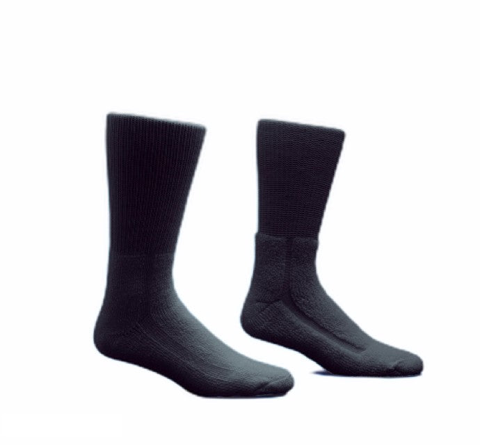 HealthDri Acrylic Diabetic Sock Size 13 - 15, Black 1 Each