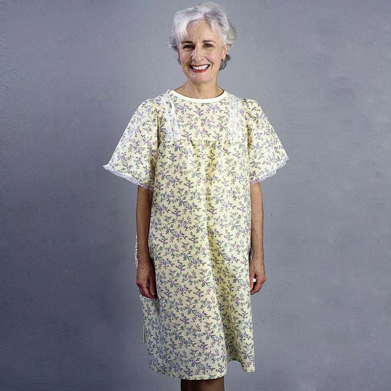 Snapwrap Deluxe Adult Gown, Yellow Floral 1 Each
