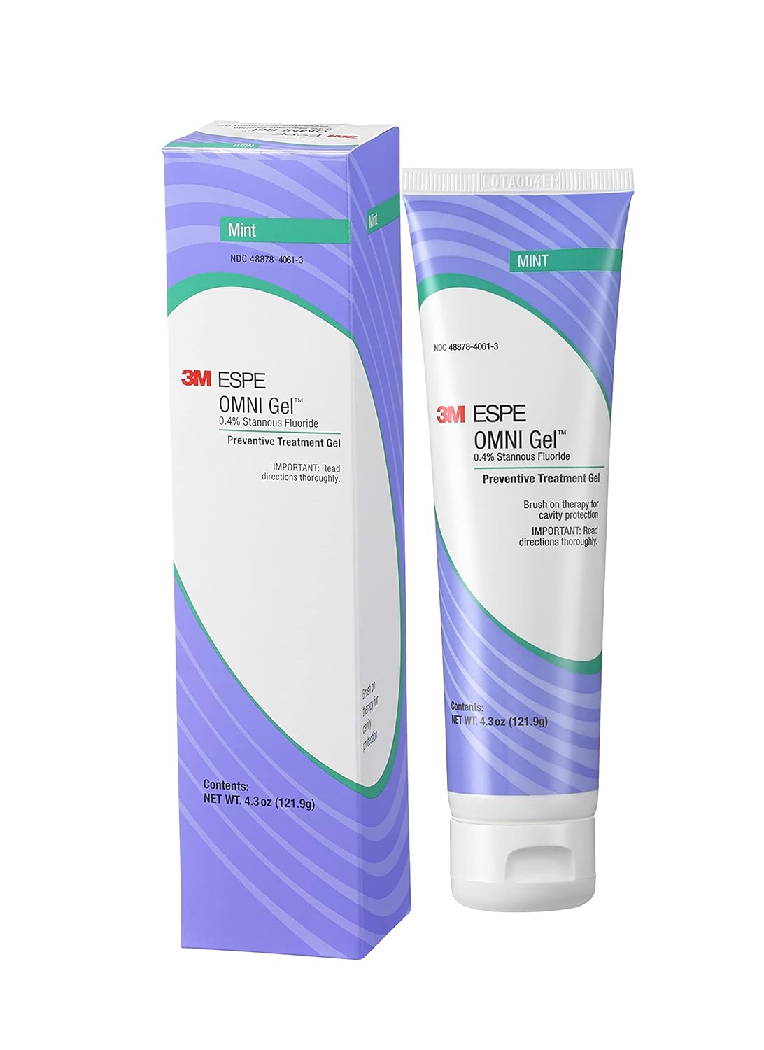 3M OMNI Gel 0.4% Stannous Fluoride Brush-On Gel, Mint, 4.3 oz Tube 1 Each