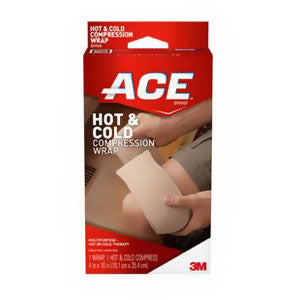 Ace I.C.E/Heat Hot/Cold Compress Wrap, Unisize, Tan 1 Each