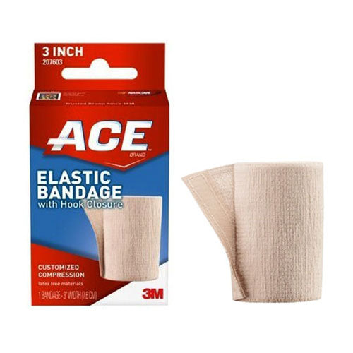 Ace Elastic Bandage with Hook Closure, 3" 1 Each