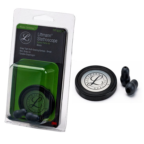 3M Littmann Stethoscope Spare Parts Kit, Master Cardiology, Black 1 Each