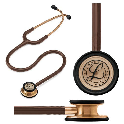 Littmann Classic III Stethoscope, Copper-Finish Chestpiece, Chocolate Tube, 27" 1 Each
