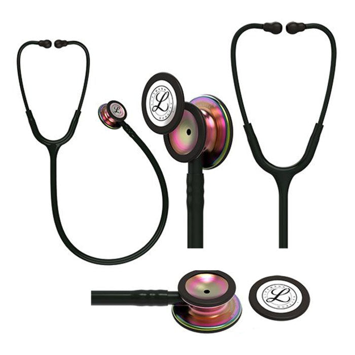 Littmann Classic III Monitoring Stethoscope with Rainbow-Finish Chestpiece, Black Tube, 27" 1 Each