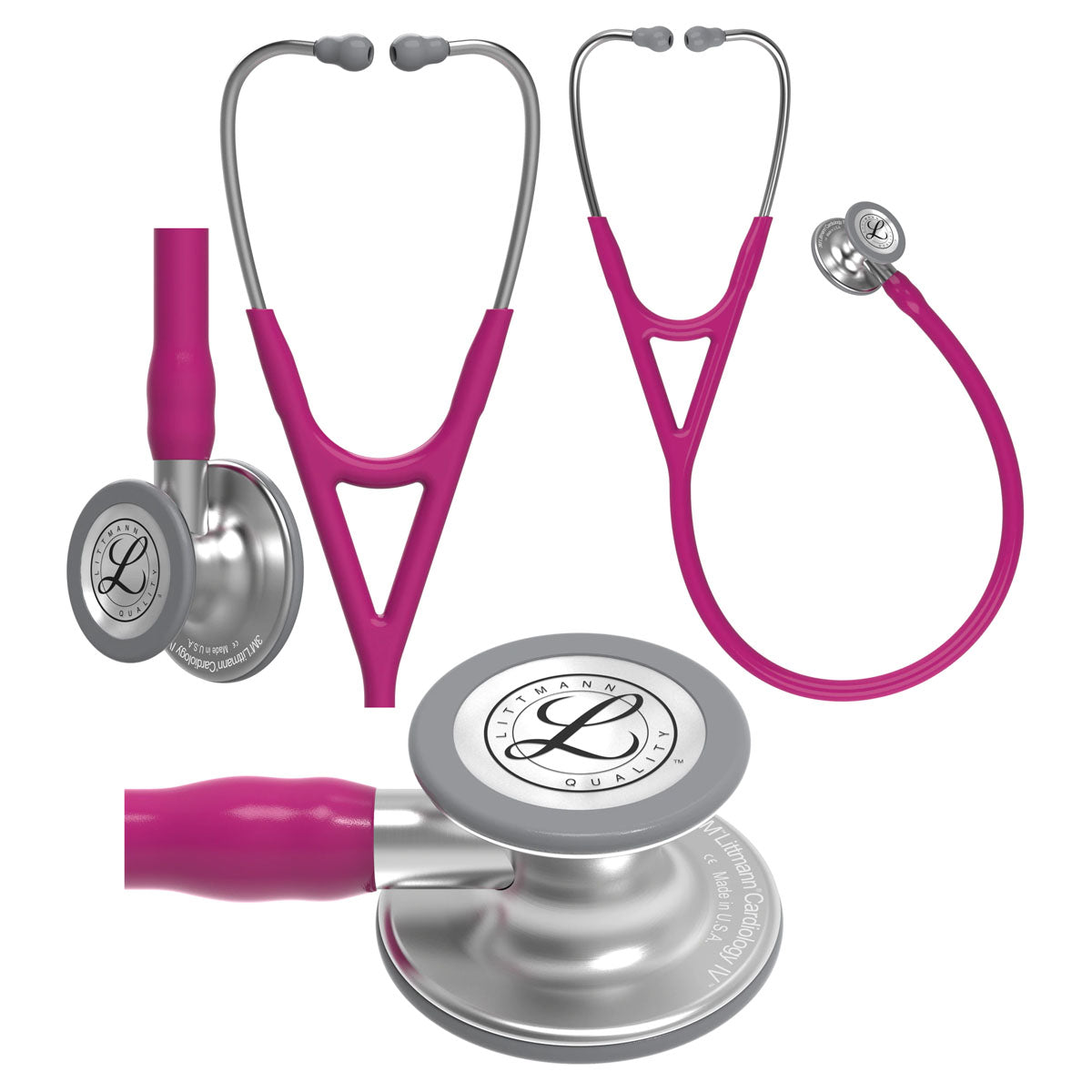 Littmann Cardiology IV Stethoscope, 27", Raspberry, Standard 1 Each