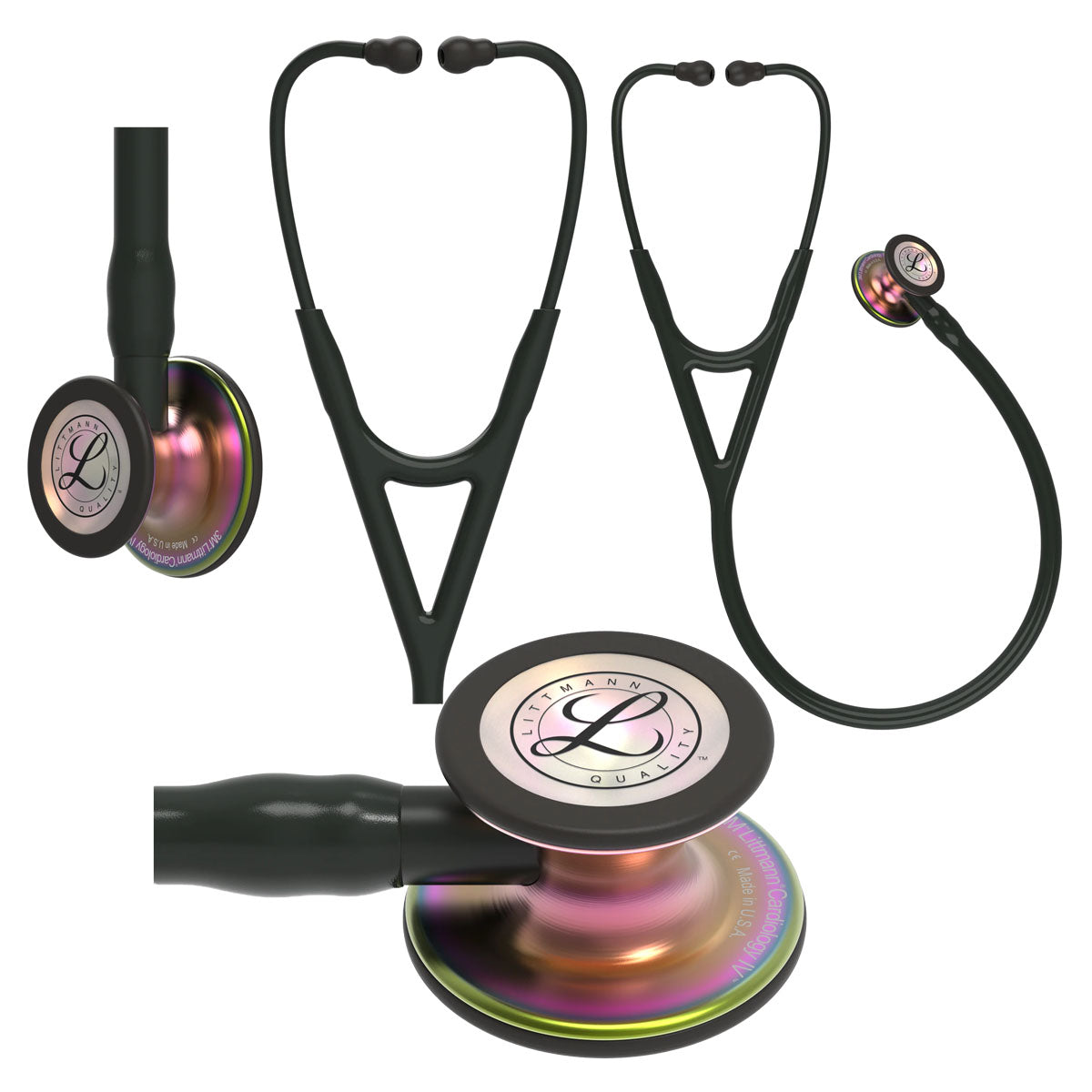 Littmann Cardiology IV Stethoscope, 27", Black, Rainbow 1 Each