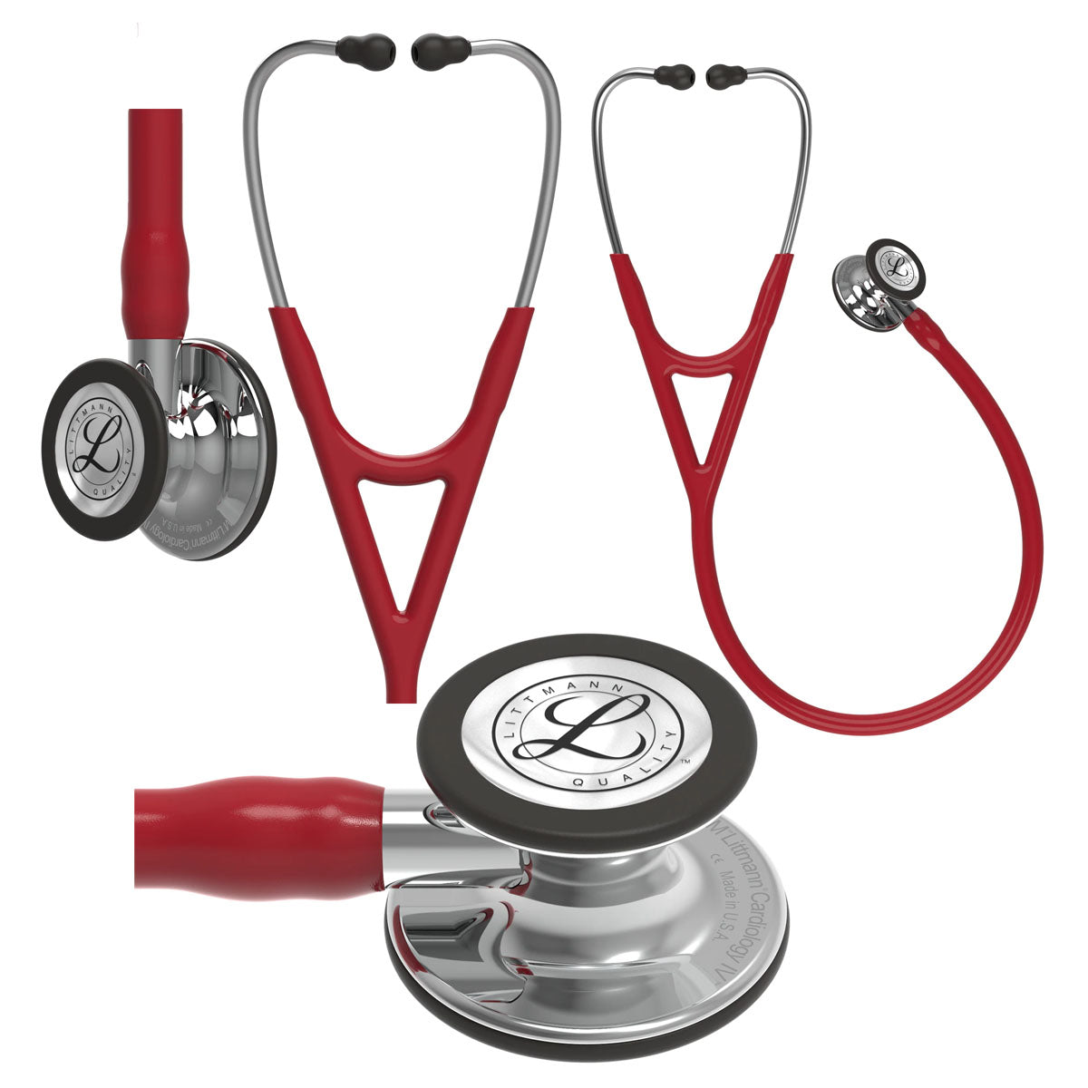 Littmann Cardiology IV Stethoscope, 27", Burgundy, Mirror 1 Each