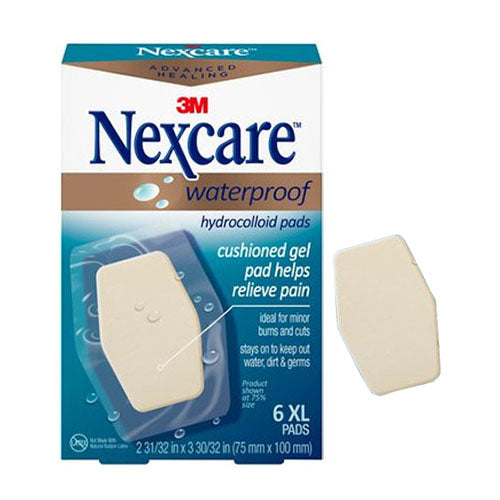 Nexcare Advanced Healing Waterproof Hydrocolloid Pads, 2.96" x 3.93" 6 Box