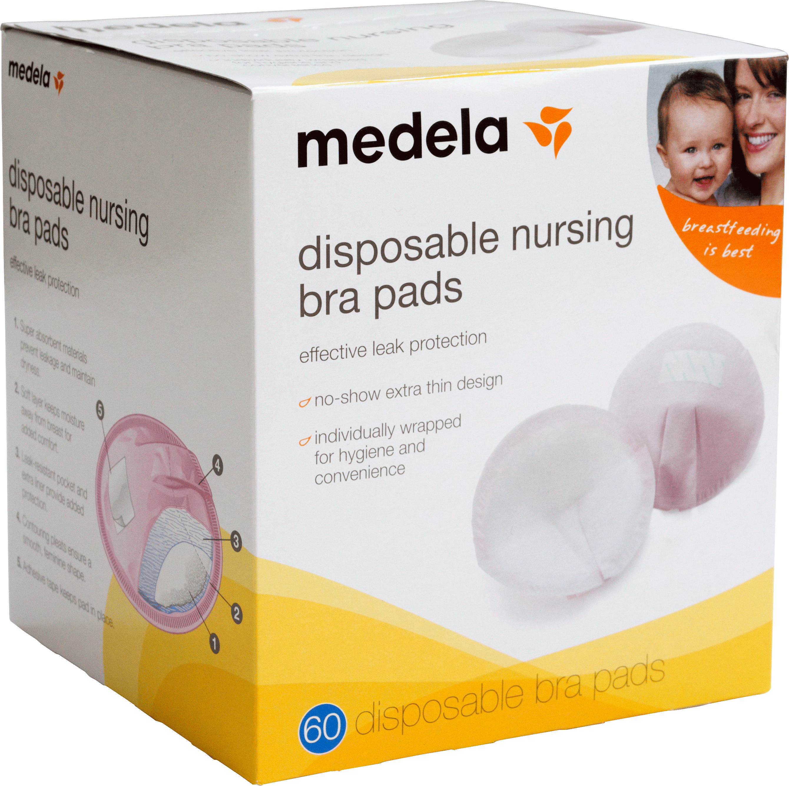 Disposable Bra Pads 60 Count 60 Box