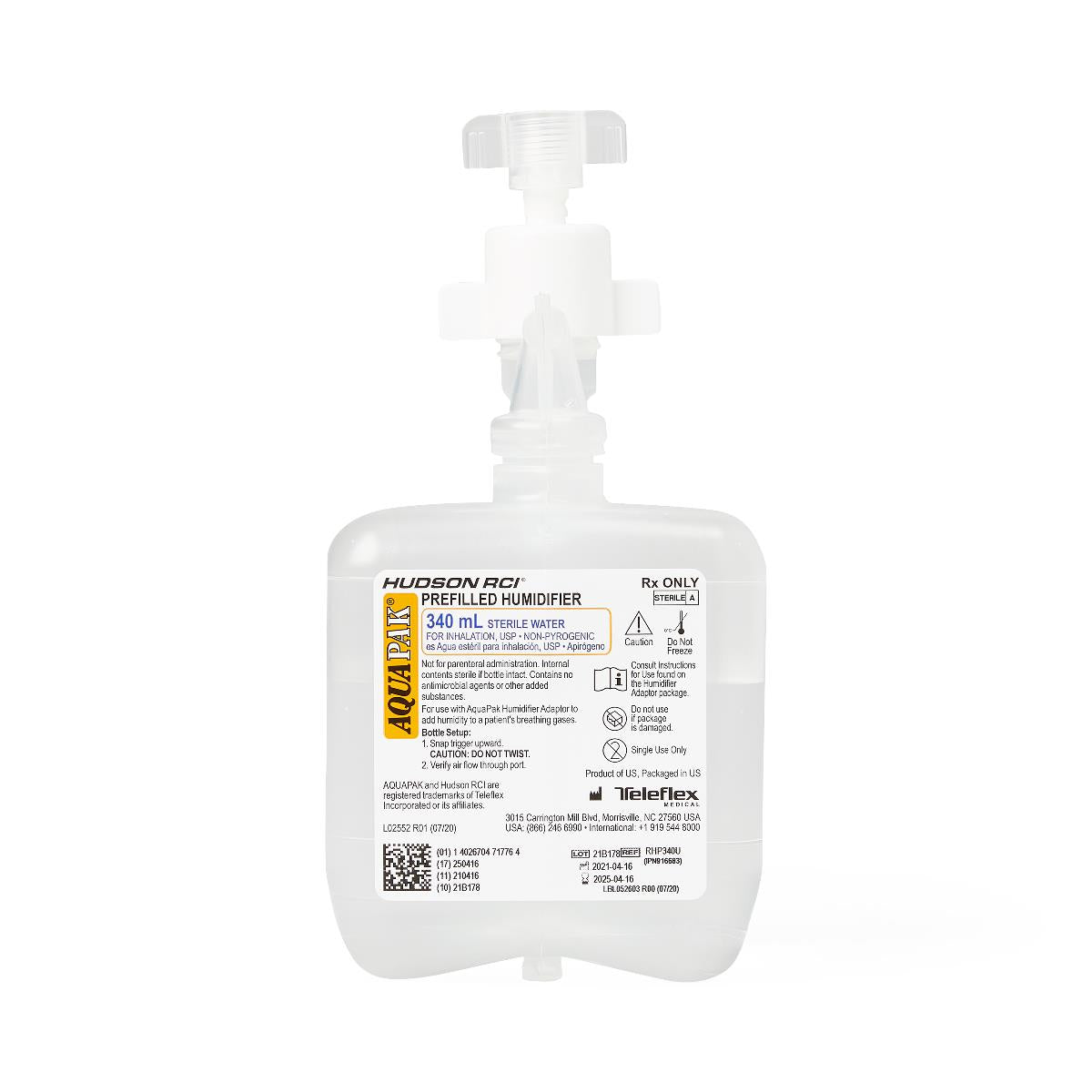 Aquapak Prefilled Nebulizer, 760 mL, with Sterile Water and 028 Adapter 1 Each