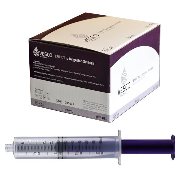 ENFit Tip Irrigation Syringe 60 mL 1 Each