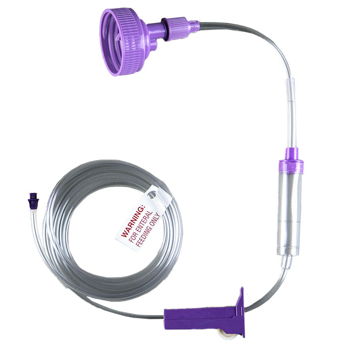 40 mm Screw Cap Gravity Feed Transition Set with ENFit Connector 1 Each