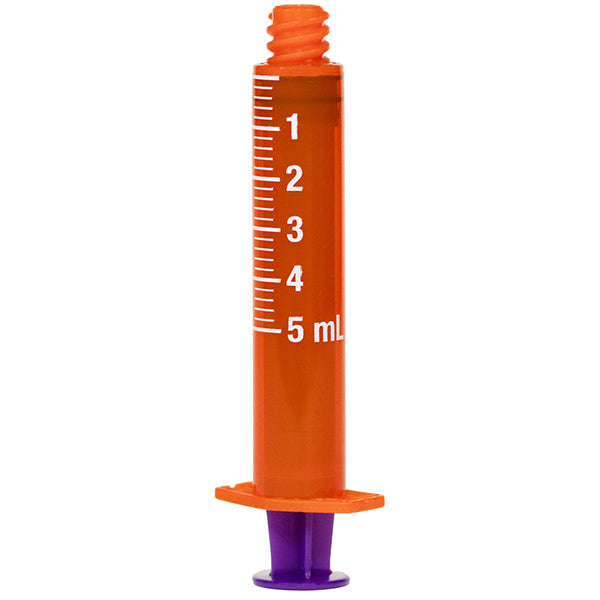 Vesco ENFit Tip Syringe, Amber, Non-Sterile, 5 mL
