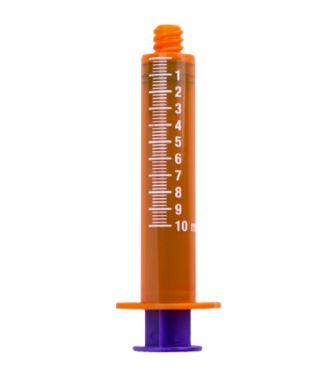 Vesco ENFit Tip Syringe, 10mL, Amber, Non-Sterile